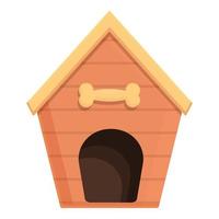 vecteur de dessin animé d'icône de chenil de chien d'os. maison de chiot