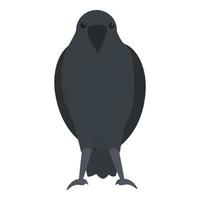 stand vecteur de dessin animé d'icône de corbeau. oiseau corbeau