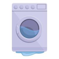icône de machine à laver cassée, style cartoon vecteur