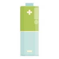 vecteur de dessin animé d'icône de batterie eco. compatible avec les couverts