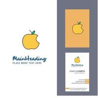 logo créatif apple et vecteur de conception verticale de carte de visite