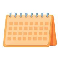 icône de planification des tâches du calendrier de bureau, style cartoon vecteur
