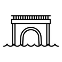 icône de pont de colonnes, style de contour vecteur