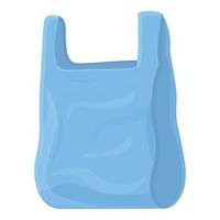 icône de sac de tri en plastique biodégradable, style cartoon vecteur