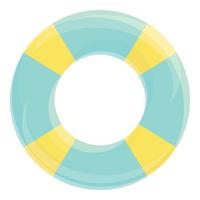 icône d'anneau d'air de parc aquatique, style cartoon vecteur