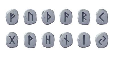 runes nordiques, alphabet ancien jeu, futark viking vecteur