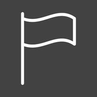 icône inversée de la ligne du drapeau vecteur
