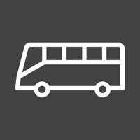 icône inversée de la ligne de bus vecteur