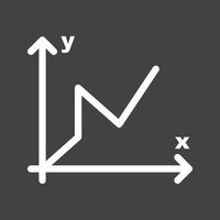 graphique i ligne icône inversée vecteur