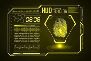 fond décran de technologie hud moderne vecteur