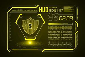 fond décran de technologie hud moderne vecteur