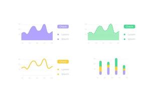 kit d'éléments d'interface utilisateur de présentation d'informations vecteur