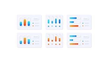 kit d'éléments d'interface utilisateur de paramètres multimédias vecteur