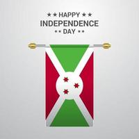 fond de drapeau suspendu fête de l'indépendance du burundi vecteur