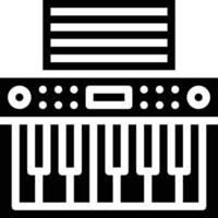 clavier musique musicale electone - icône solide vecteur