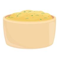 vecteur de dessin animé d'icône de purée de pommes de terre hollandaise. plateau de nourriture