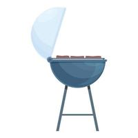 vecteur de dessin animé d'icône de gril de fumée. faire cuire un barbecue
