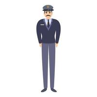 icône de l'uniforme militaire de la police, style cartoon vecteur