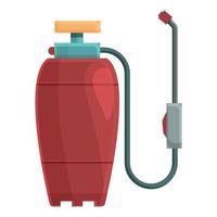 vecteur de dessin animé d'icône d'équipement de contrôle chimique. bouteille de gaz