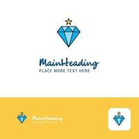 création de logo de diamant créatif lieu de logo de couleur plate pour l'illustration vectorielle de slogan vecteur