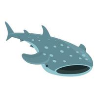 vecteur de dessin animé d'icône de requin-baleine nature. poisson de mer