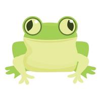 vecteur de dessin animé d'icône de grenouille de sourire. personnage mignon