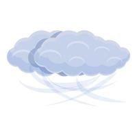 icône nuage et vent, style cartoon vecteur