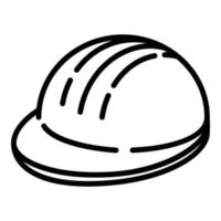 icône de casque d'architecte, style de contour vecteur