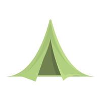 icône de tente de randonnée, style cartoon vecteur