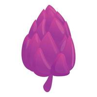 icône d'artichaut violet, style cartoon vecteur