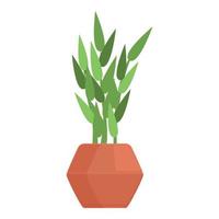 icône de pot de plante d'intérieur, style cartoon vecteur