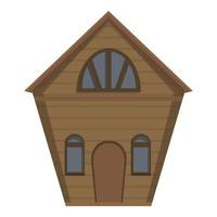 icône de maison effrayante de porte, style cartoon vecteur