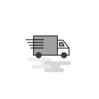 camion web icône ligne plate remplie icône grise vecteur