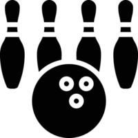 boule de bowling sport divertissement - icône solide vecteur