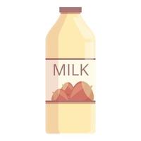 vecteur de dessin animé d'icône de bouteille de lait végétal. aliment végétal