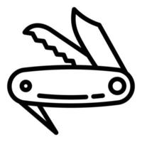 icône de canif suisse, style de contour vecteur