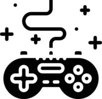 gamepad contrôleur de jeu jouer au divertissement - icône solide vecteur