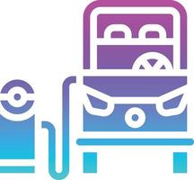 chargeur de voiture électrique écologie du carburant - icône de gradient solide vecteur