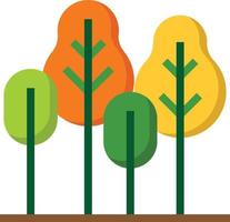 écologie forestière cultiver des arbres végétaux - icône plate vecteur