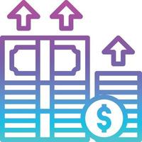 Profiter de l'argent investissement gagner un revenu - icône de gradient vecteur
