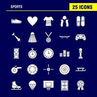 icône de glyphe solide de sport pour l'impression web et le kit uxui mobile tel que le football chaussures de football chaussures de sport chaussures de sport coeur pictogramme pack vecteur