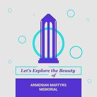 explorons la beauté du mémorial des martyrs arméniens ca usa monuments nationaux vecteur