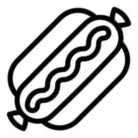 icône de hot-dog américain, style de contour vecteur