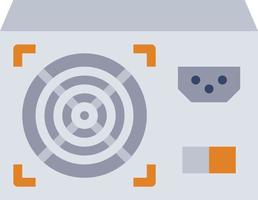 source d'alimentation accessoire informatique - icône plate vecteur