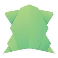 vecteur de dessin animé d'icône de grenouille de lac d'origami. animal géométrique