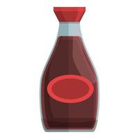 icône de bouteille de sauce soja, dessin animé et style plat vecteur