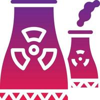 écologie des centrales nucléaires - icône de gradient solide vecteur