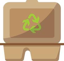 écologie des emballages alimentaires recycler le papier - icône plate vecteur