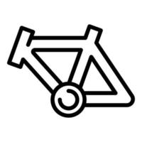 icône de cadre de vélo, style de contour vecteur
