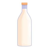 vecteur de dessin animé d'icône de bouteille de lait de zinc. minéral alimentaire